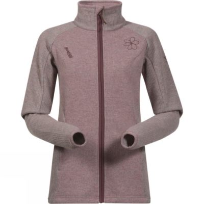 Chaquetas Bergans Cecilie Wool Mujer - Burdeos - Chile TZE912476